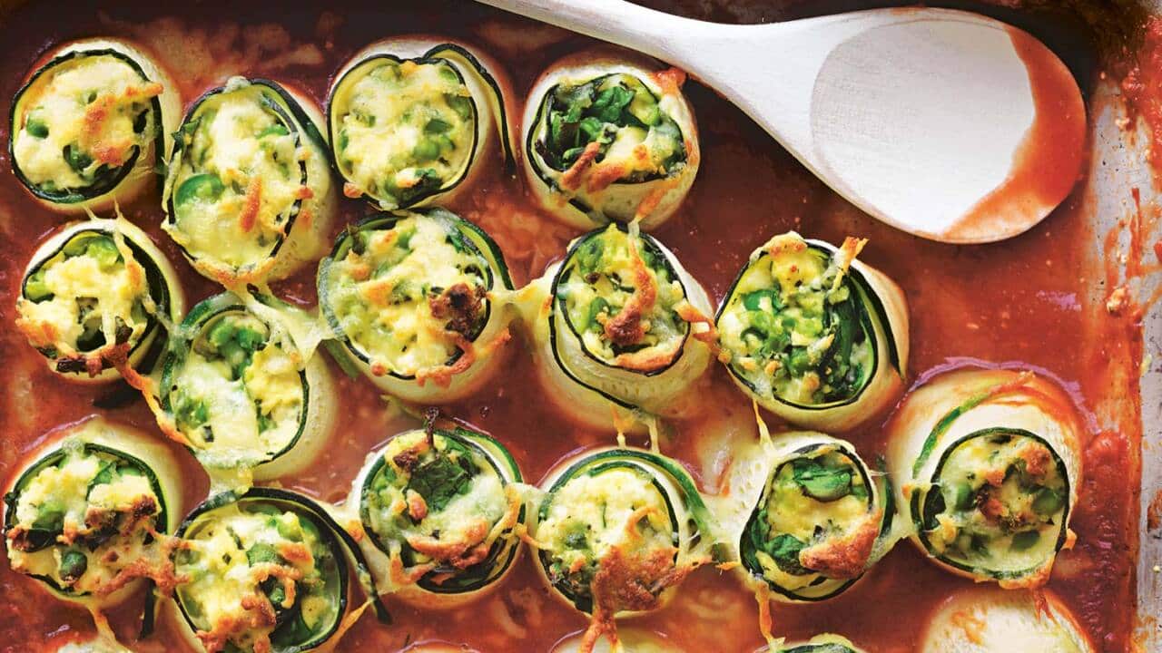 Ricotta and zucchini cannelloni