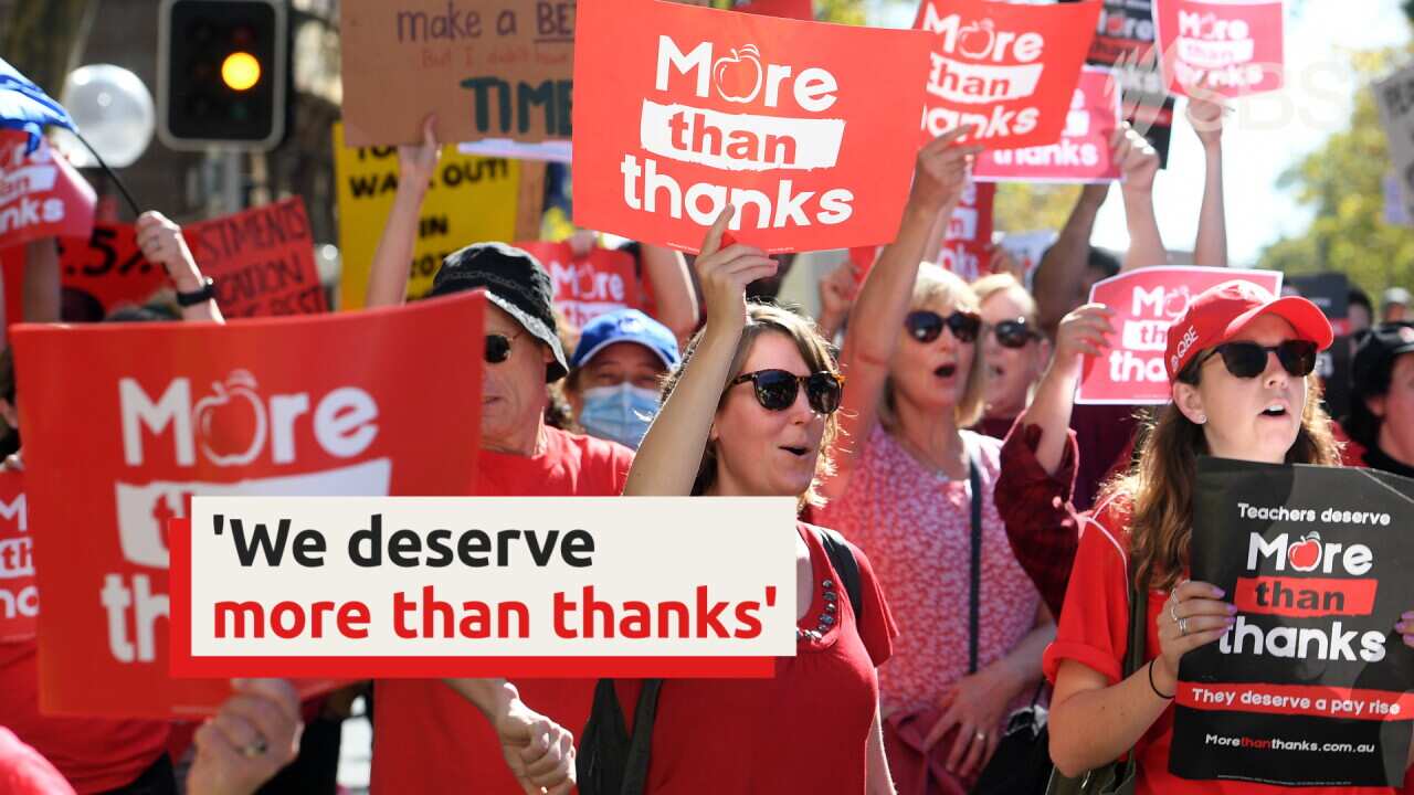 Thousands of teachers strike for better pay and working conditions ...