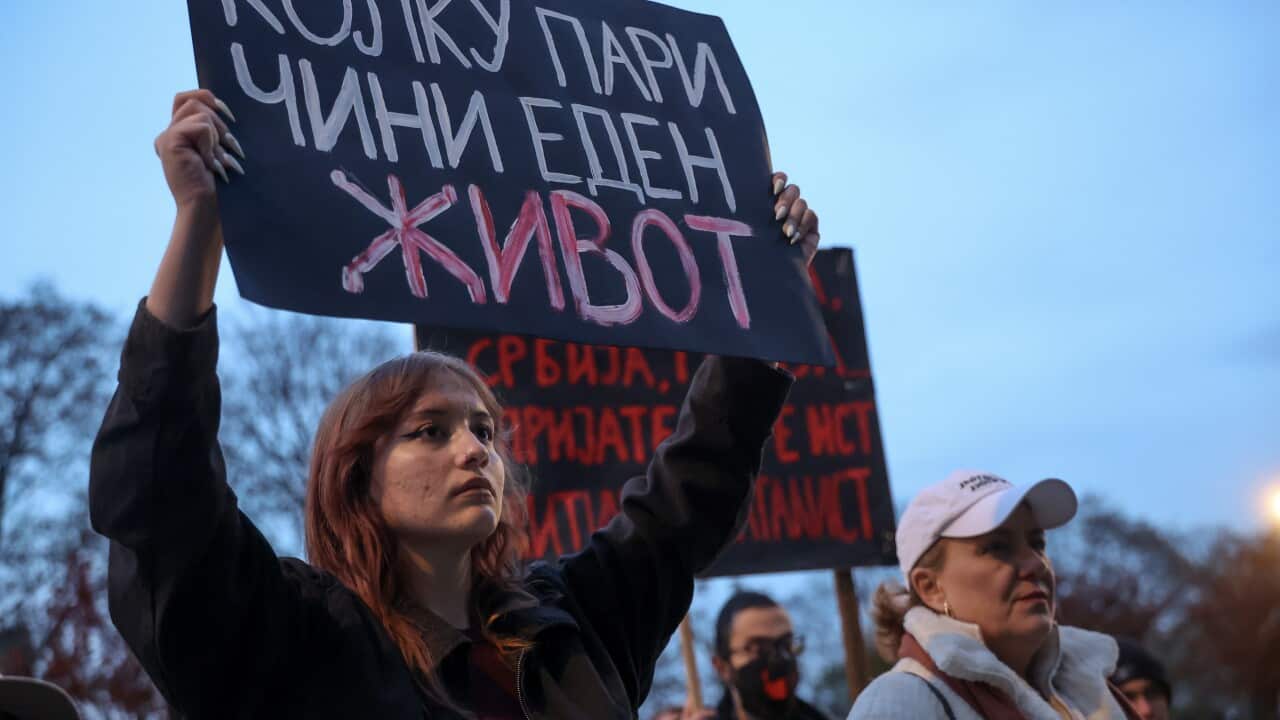 Protest against North Macedonian government's inefficiency in Skopje