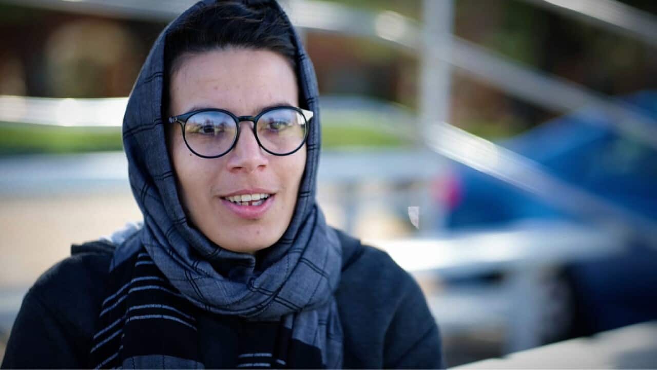 Nilab from Afghanistan's national women's cricket team, now in Australia (SBS).jpg