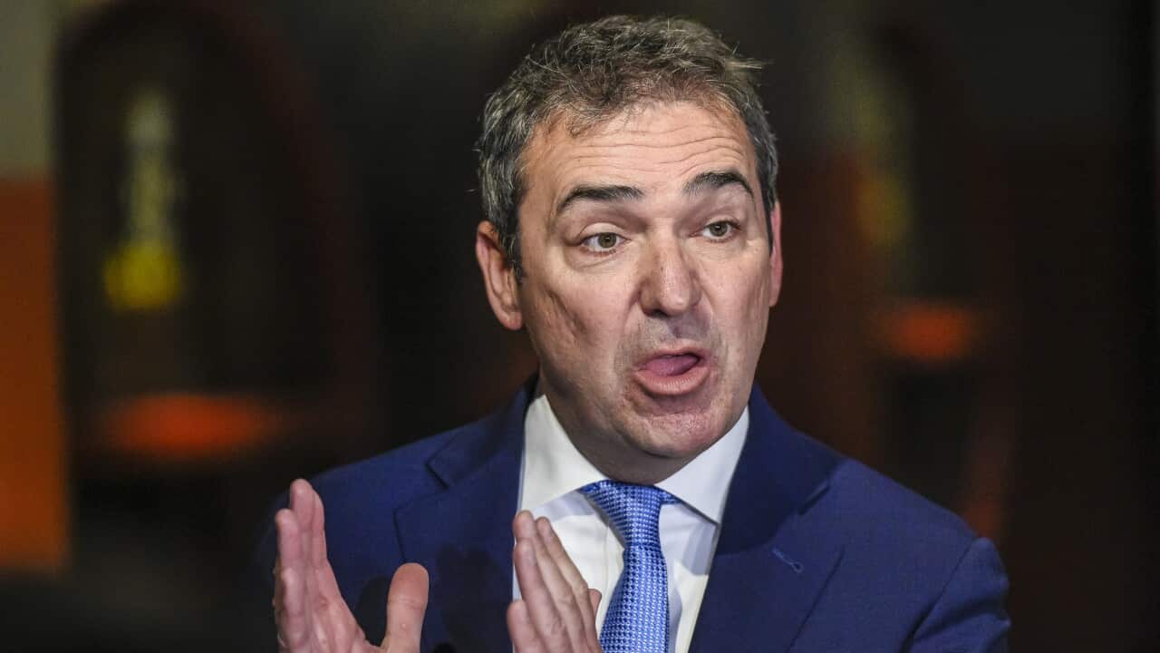 SA Premier Steven Marshall speaks to the media.