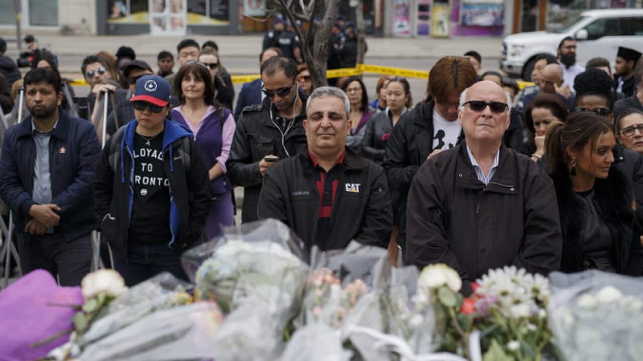 A memorial for the victims of a van attack in Toronto last month. The suspect praised the “incel” movement.