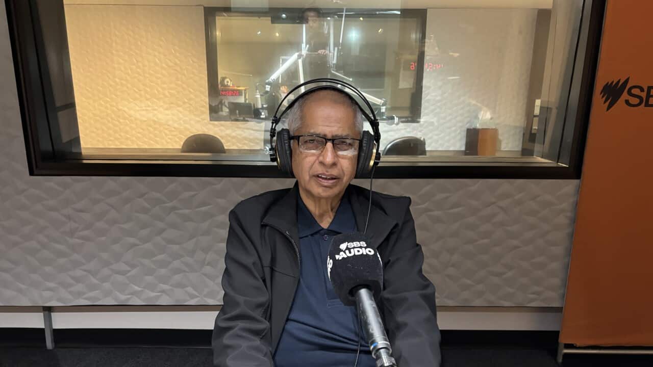 Senior Nepali journalist Dhruba Hari Adhikary at SBS Studios Sydney on Thursday, 14 August 2025.