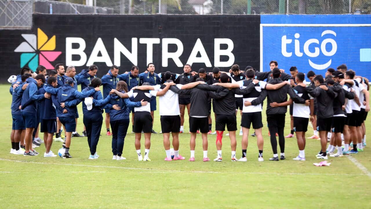 Guatemalan national soccer team training session in Guatemala City