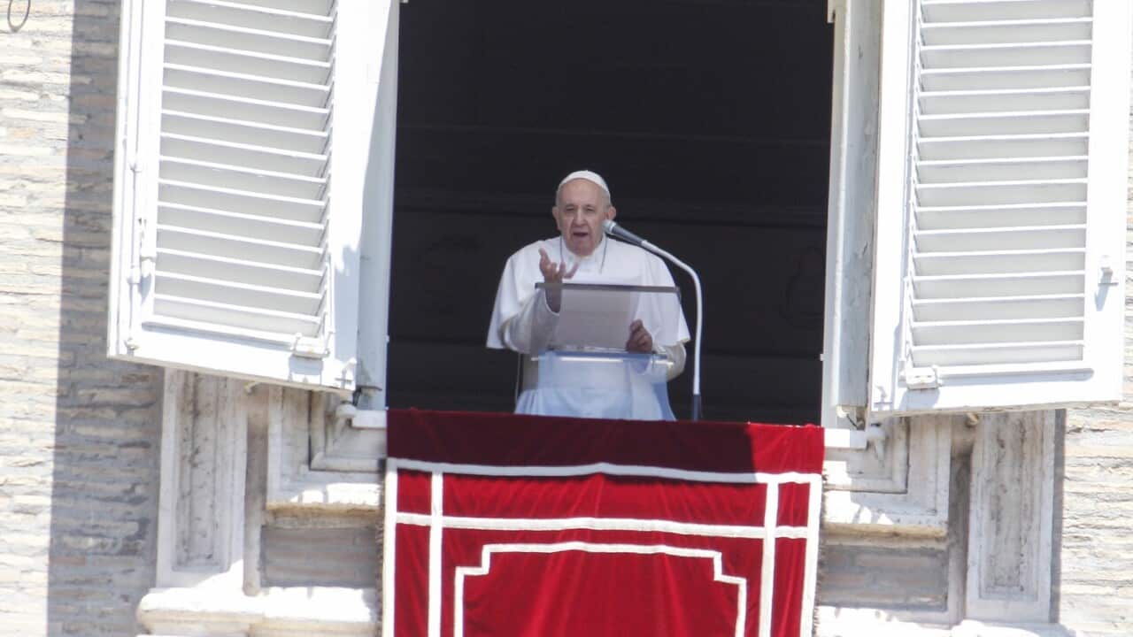 Pope Francis at the Vatican this year