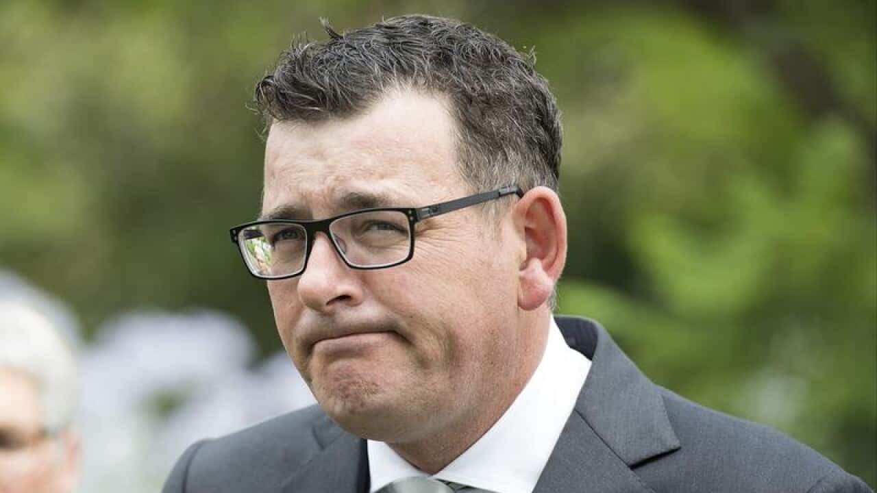 Victorian Premier Daniel Andrews during a press conference