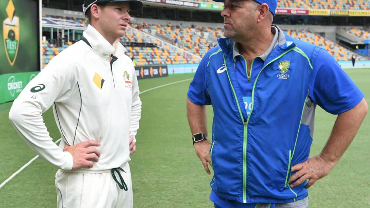 Australian captain Steve Smith and coach Darren Lehmann