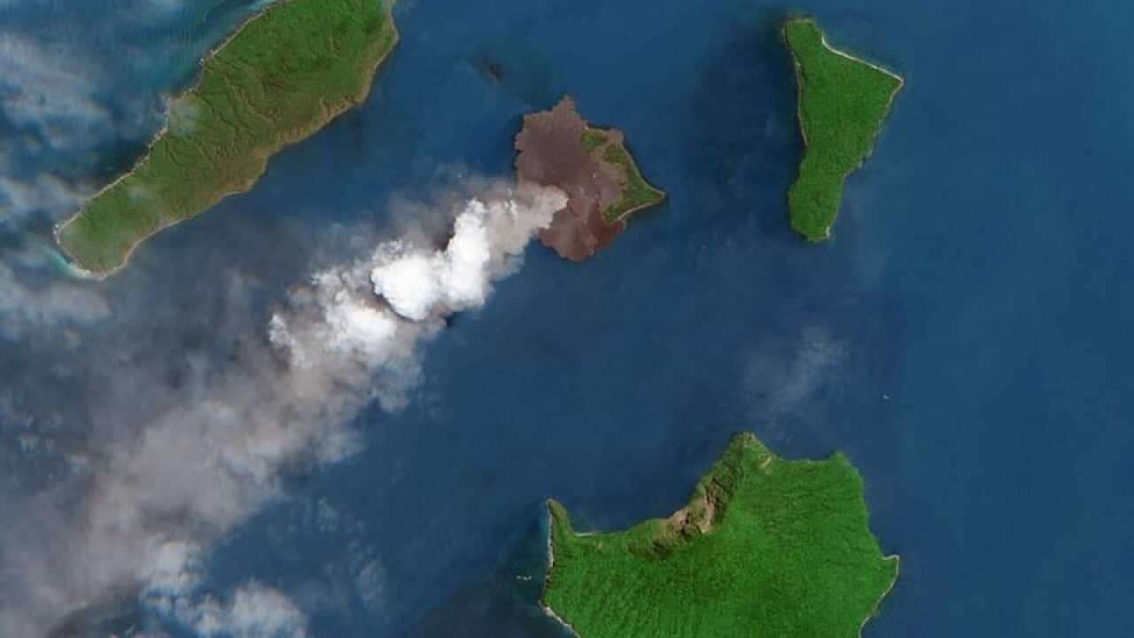 Anak Krakatau satellite photo