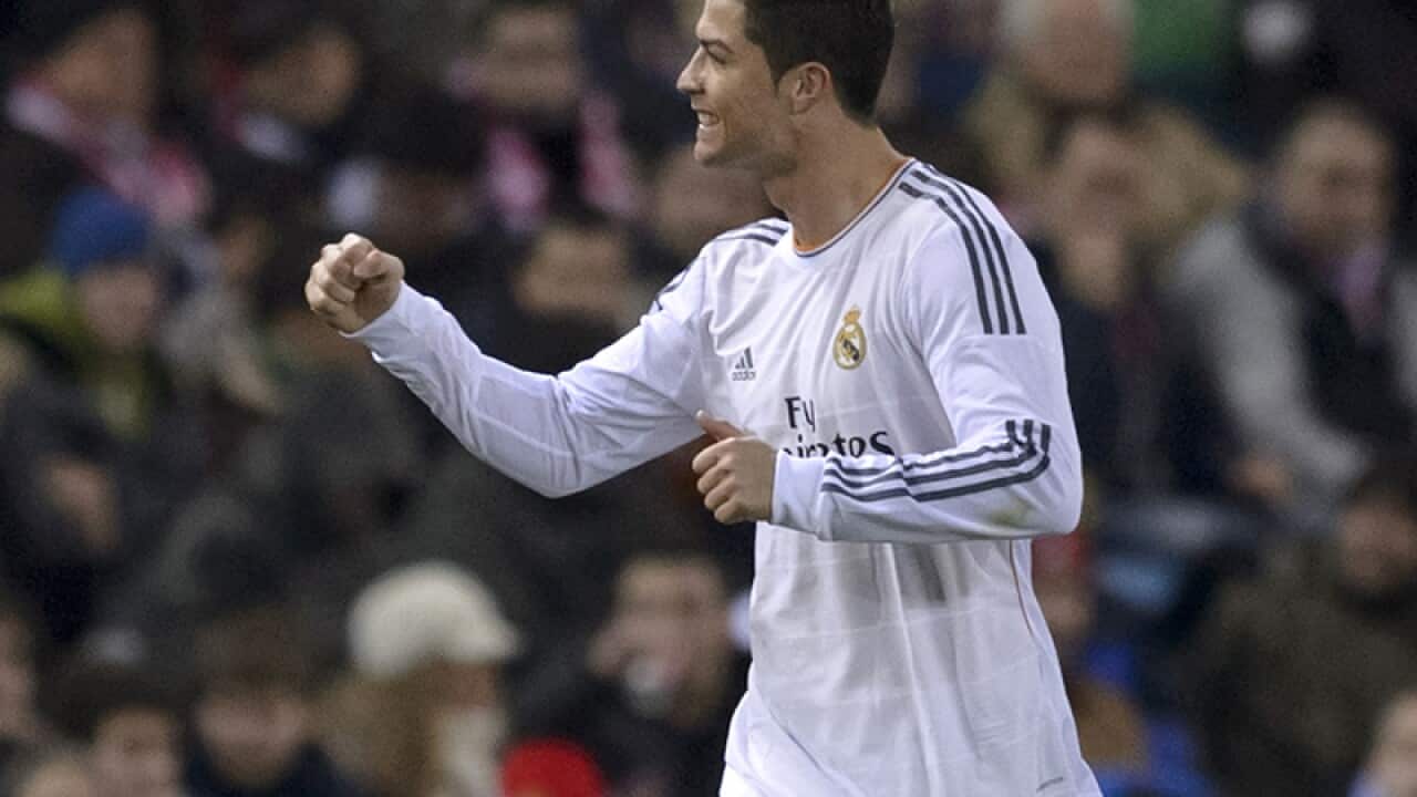 Cristiano Ronaldo reacts on the way to victory
