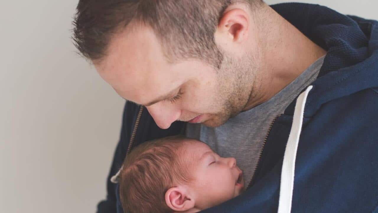 Padre con su bebé