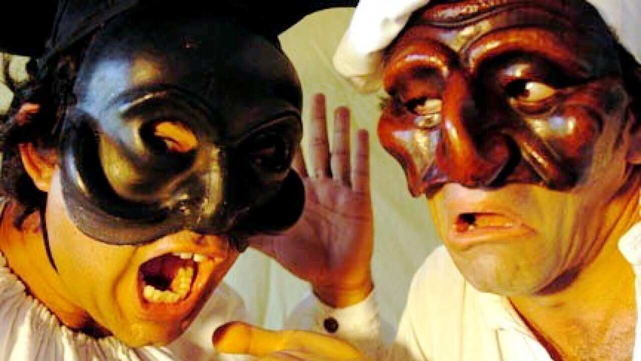 Two masked actors
