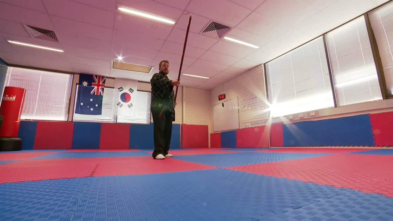 Tom Adam during a class, Canberra Martial Arts and Fitness
