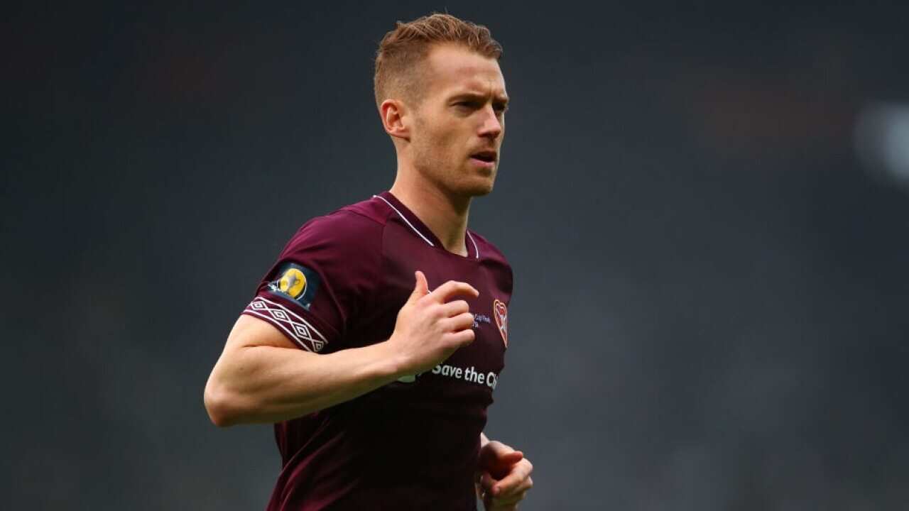 Oliver Bozanic in action for Hearts