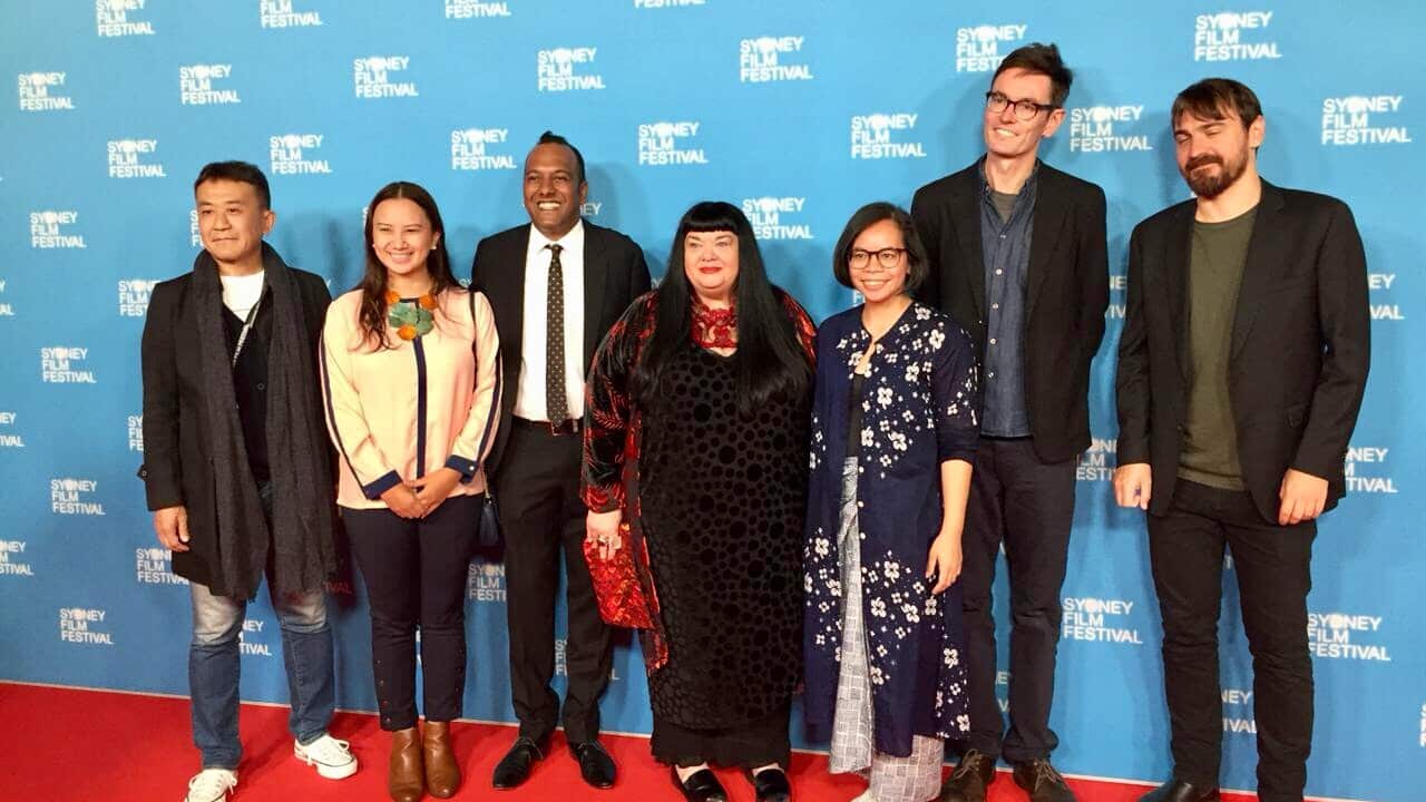 Indonesian film producer, Gita Fara (third form right) at the SFF's screening of the Seen and Unseen