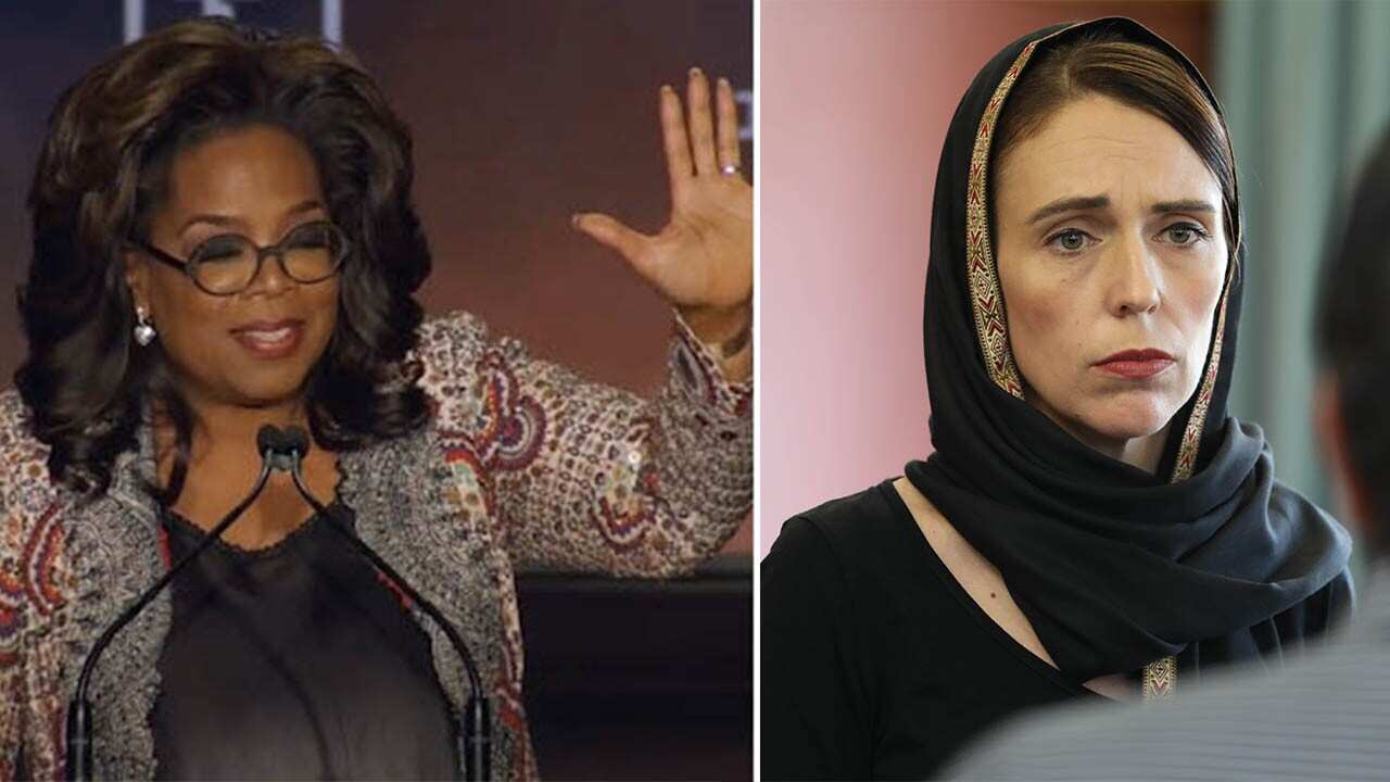 Oprah Winfrey and Jacinda Ardern. 