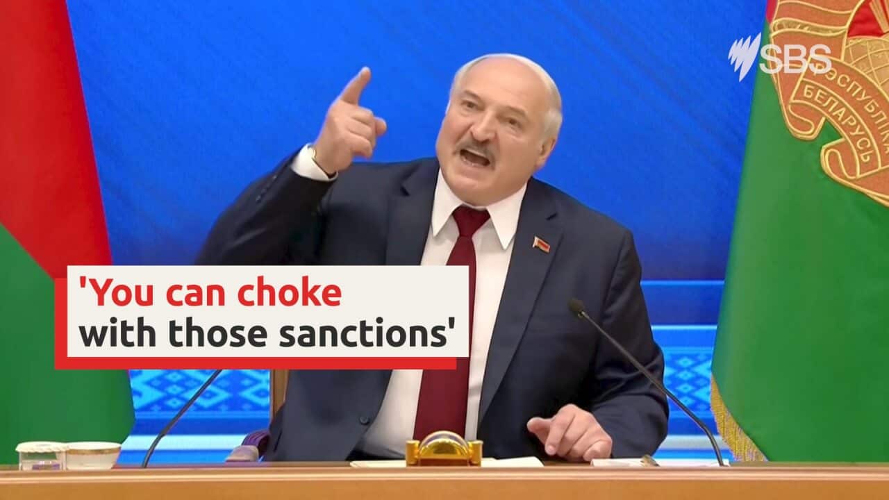 Belarus' Lukashenko tells UK to 'choke' on fresh sanctions Abstract: