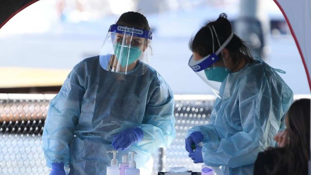 Health workers in Sydney.