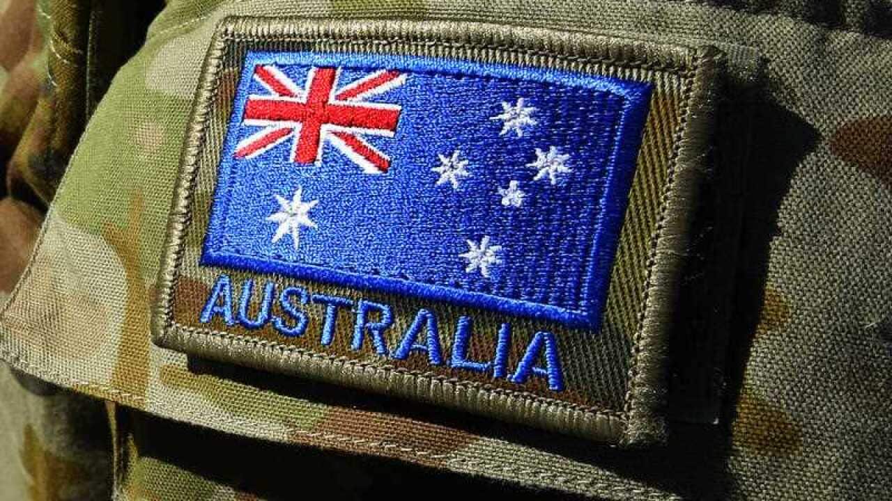 The Australian flag on an Australian Defence Force uniform