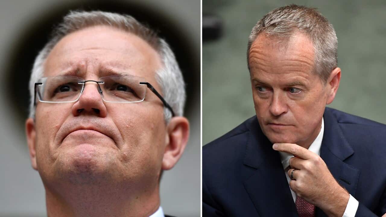 Scott Morrison and Bill Shorten in Parliament.