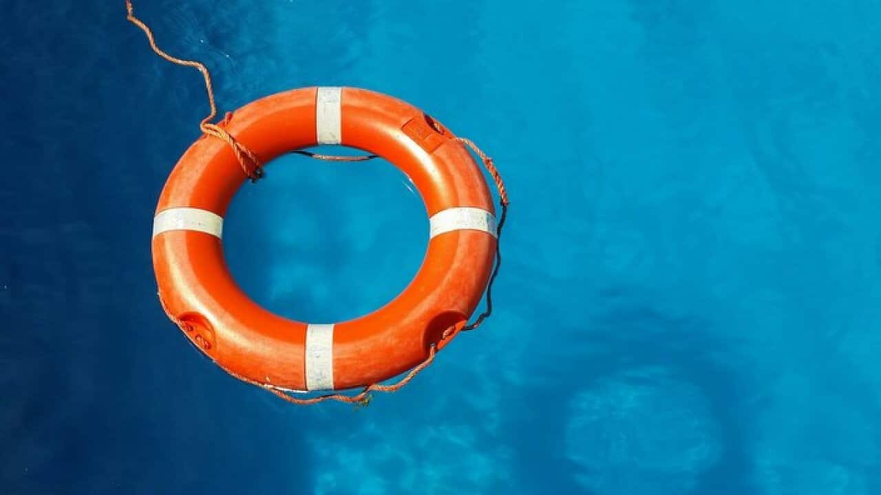 Rescue Buoy Floating On Water
