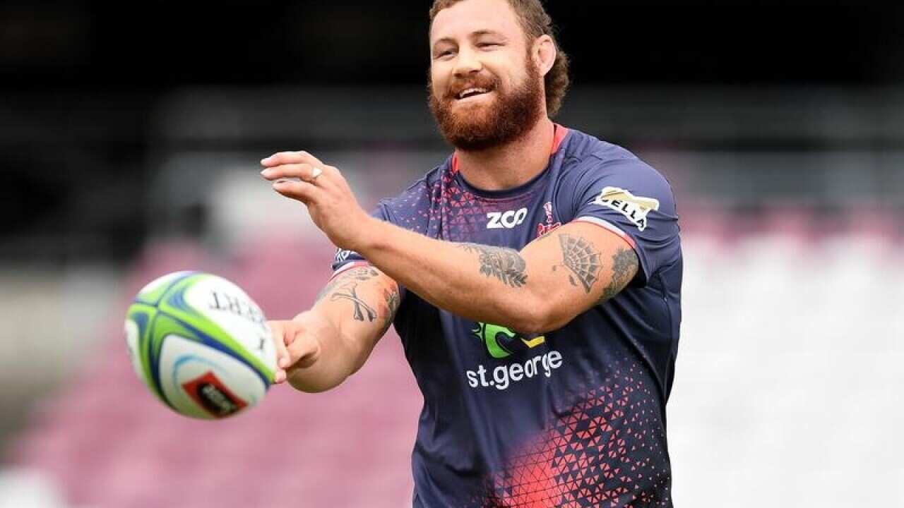 Queensland Reds captain Scott Higginbotham during a training session.