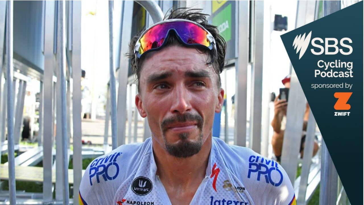 Julian Alaphilippe after his win in Nice