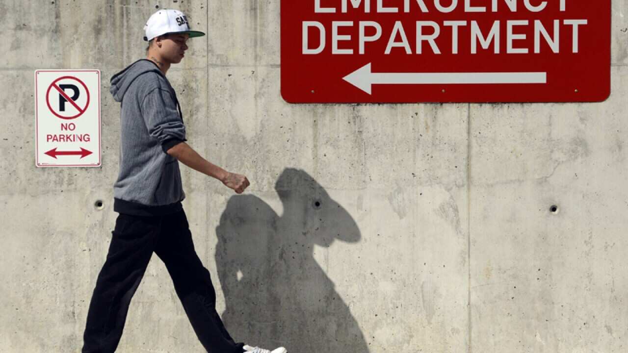 An emergency department sign