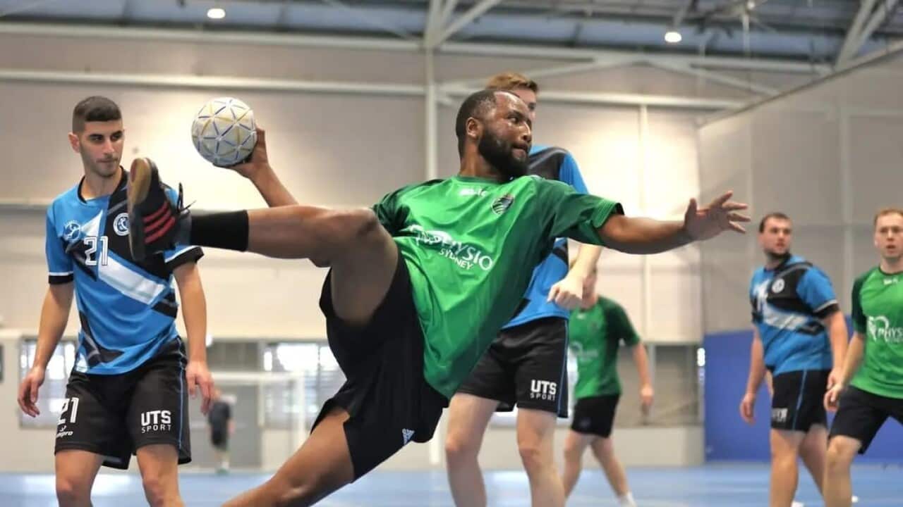 Gilbert Chumba katika ubora wake ndani ya mchezo wa Handball.jpg