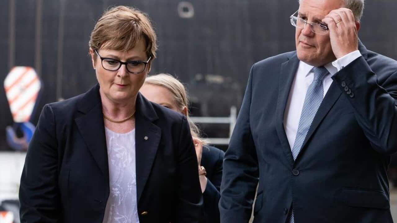 Scott Morrison and Minister for Defence Industry, Linda Reynolds