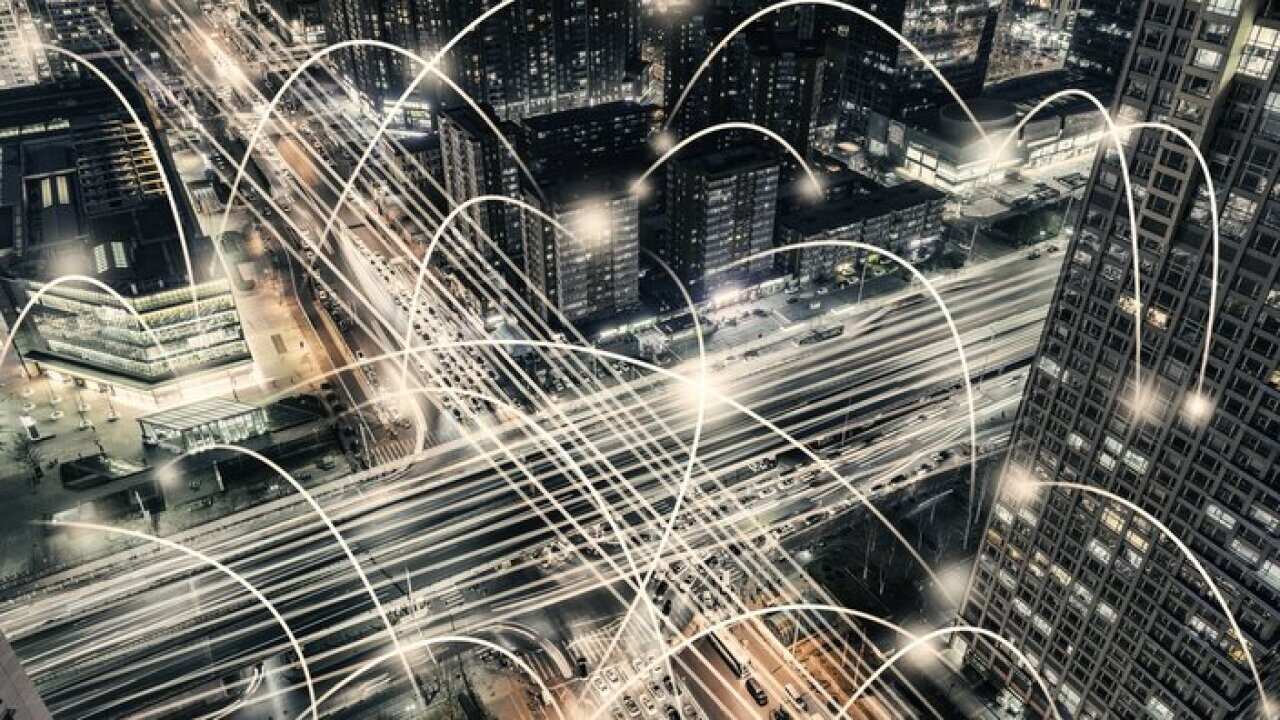 The Network of the Office Building and Road Intersection