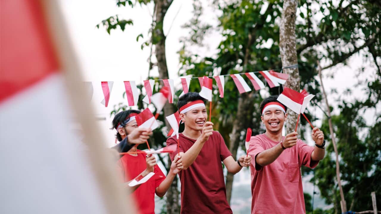 Indonesian people celebrate Indonesia independence day