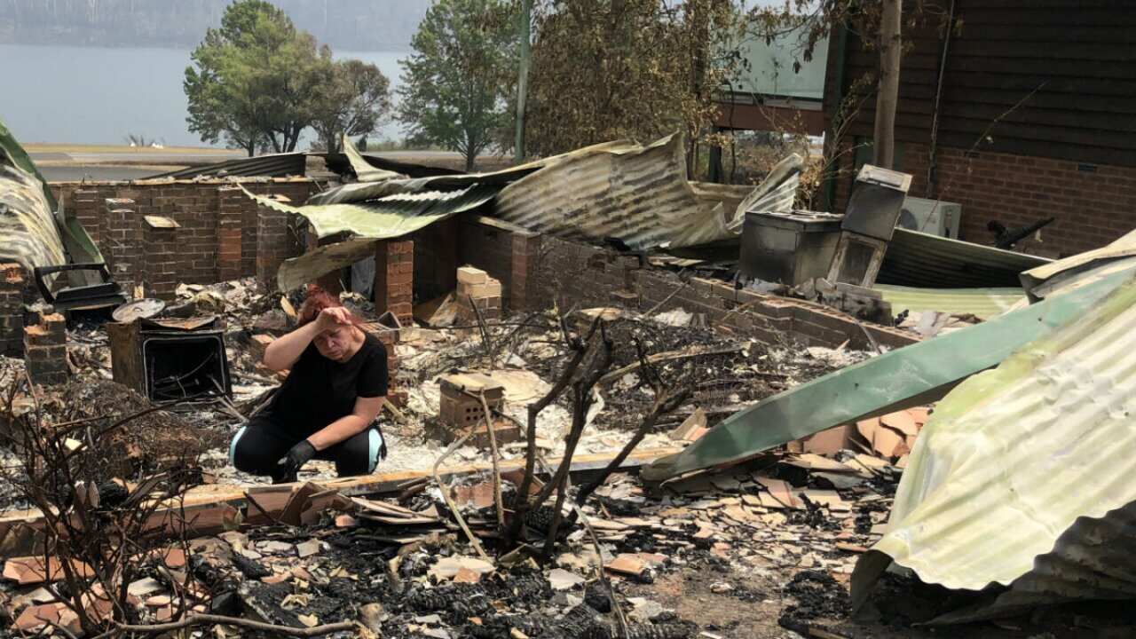 Zaklina Mihajlova, well known Macedonian language teacher from Sydney facing the destruction of her holiday home in Talbingo fire