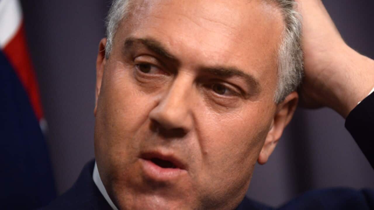 Treasurer Joe Hockey gestures.
