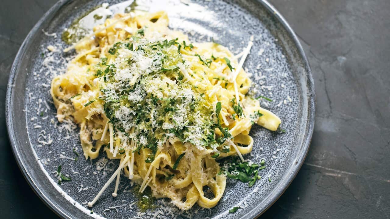 Wild mushroom tagliatelle SBS The Cook Up with Adam Liaw