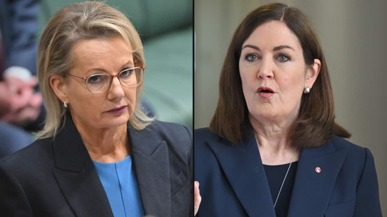 A split image. On the left is Liberal senator Sussan Ley. On the right is Liberal senator Sarah Henderson