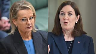 A split image. On the left is Liberal senator Sussan Ley. On the right is Liberal senator Sarah Henderson