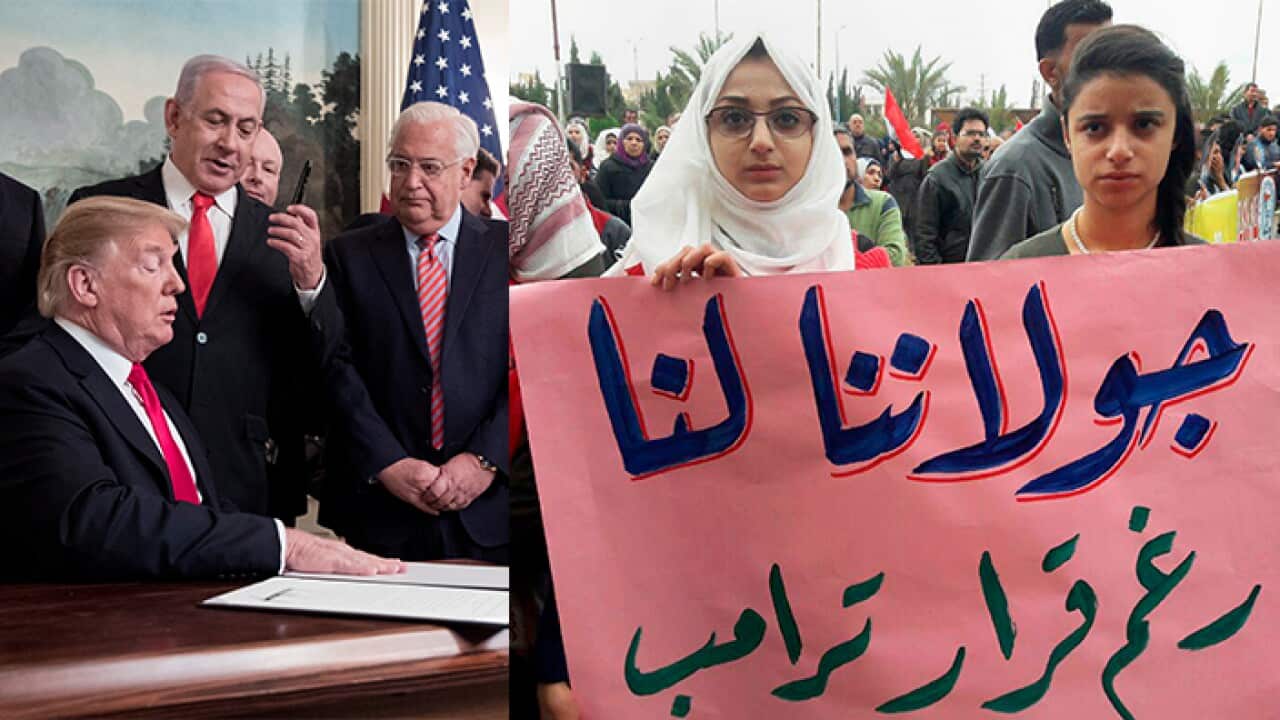 SYRIA USA ISRAEL GOLAN TRUMP NETANYAHU
