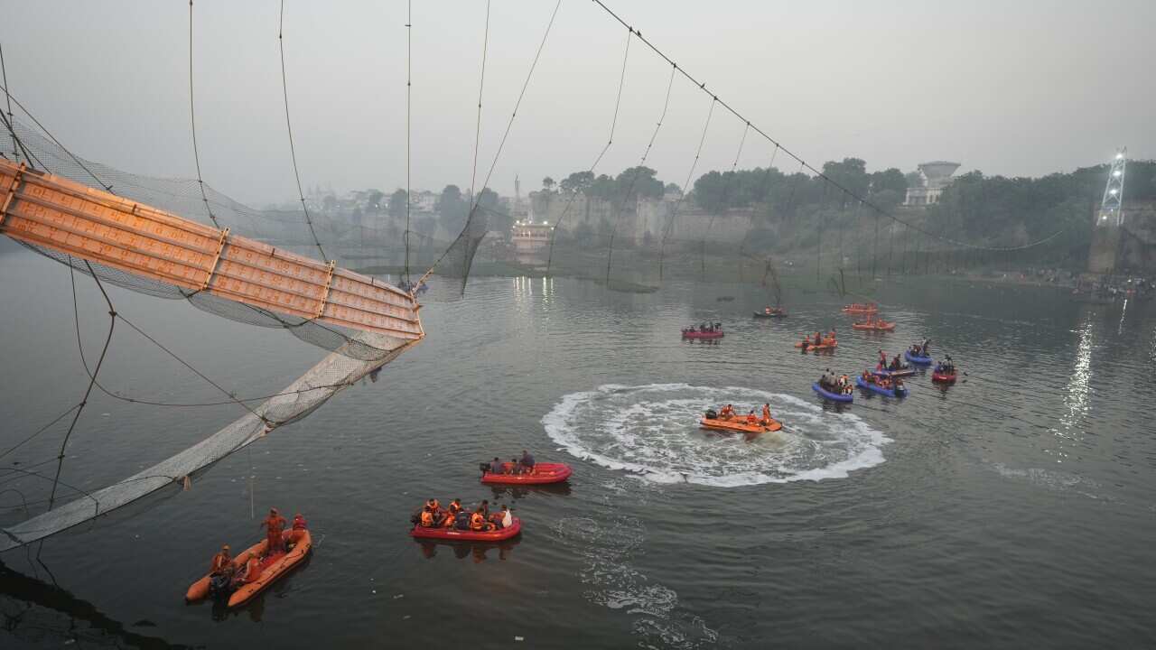India Bridge Collapsed