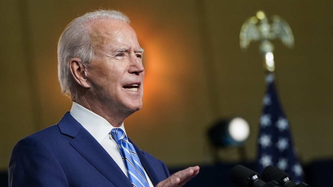 Democratic Presidential Nominee Joe Biden Speaks To The Press Day After Election Day, As Results Still Await