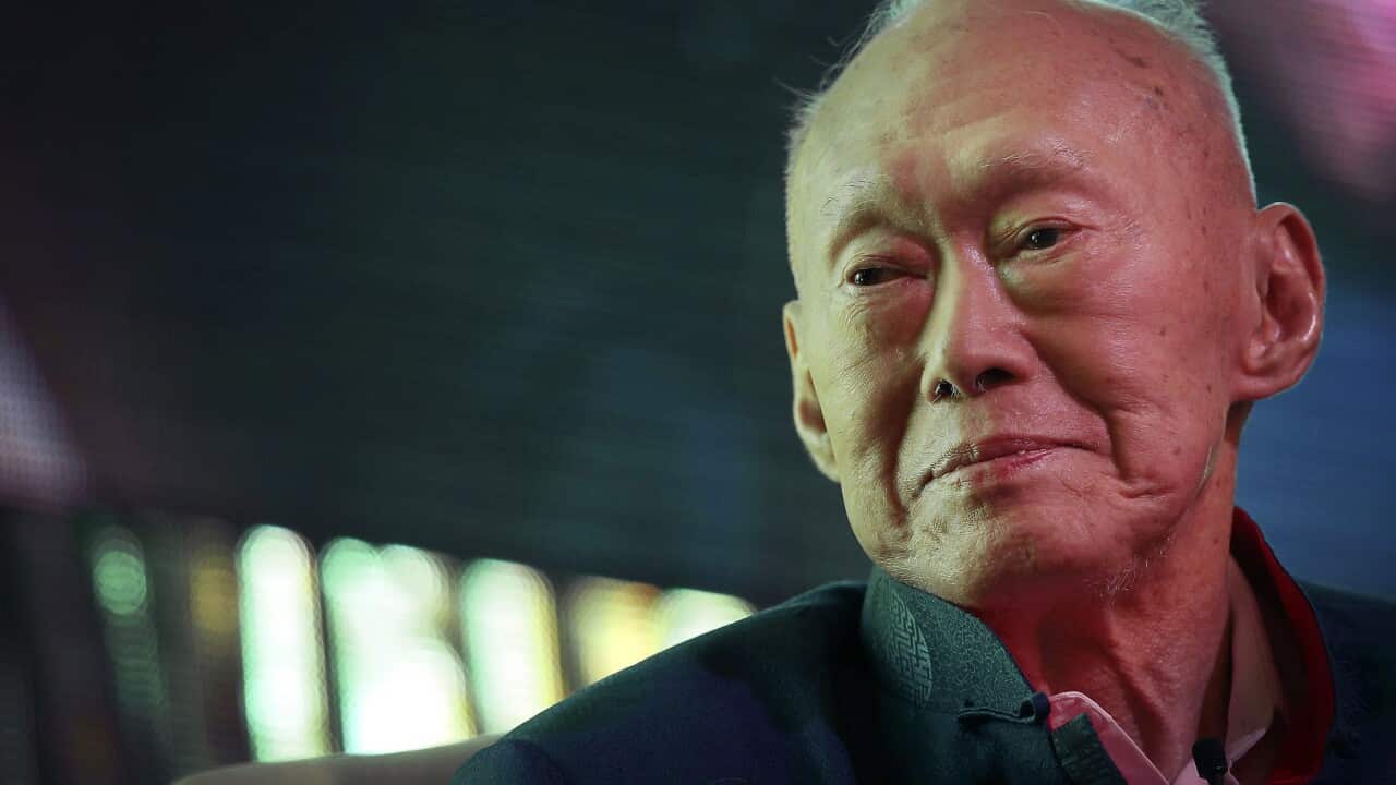 Singapore's first Prime Minister Lee Kuan Yew attends the Standard Chartered Singapore Forum in Singapore. (File: AP Photo/Wong Maye-E, File)