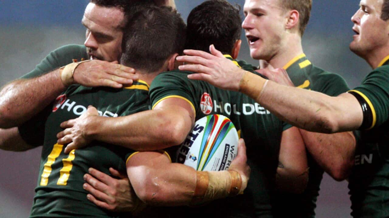 Australia celebrate during the 2013 World Cup