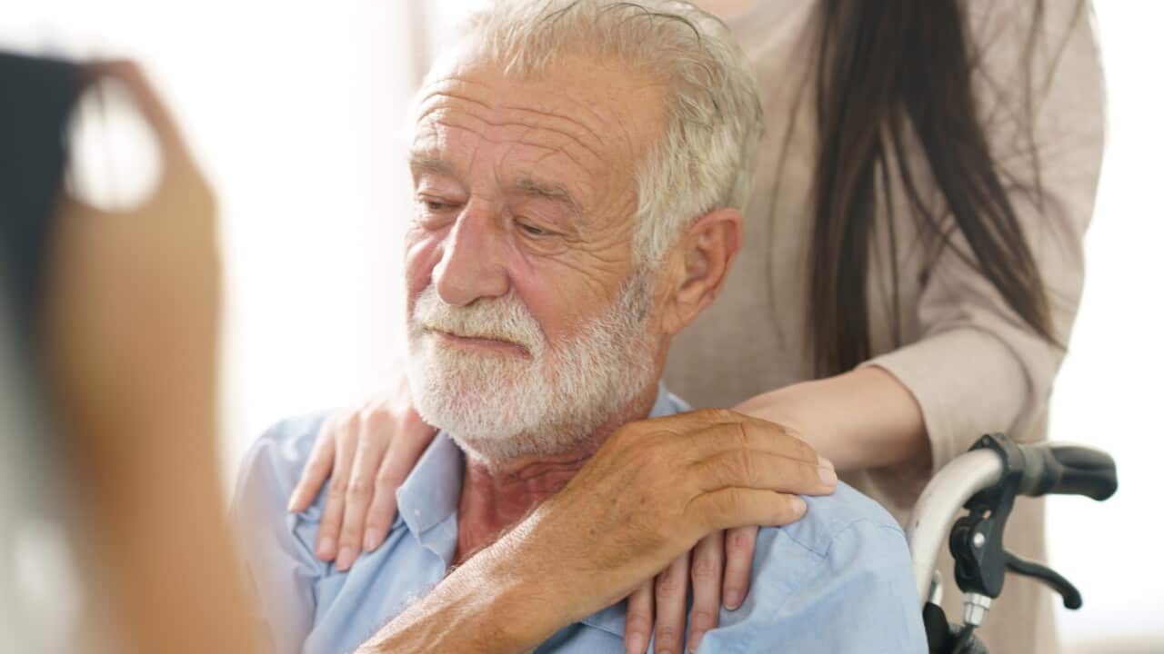 Caring and encouragement elderly patients