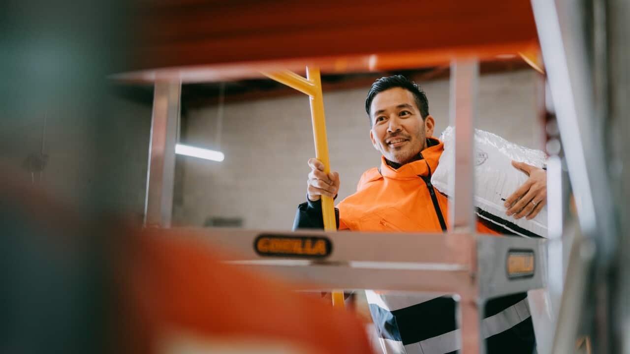 Man working in warehouse