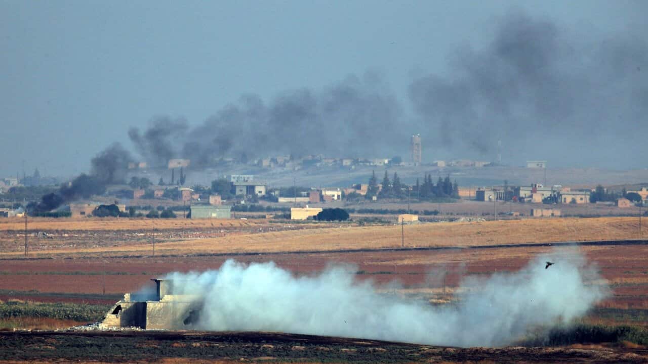 Turkish forces bombing inside Syria