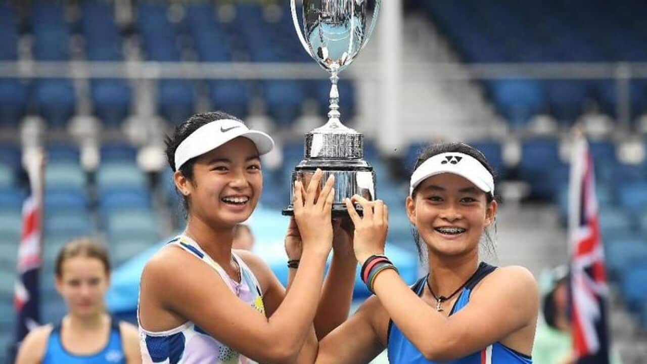 Priska Madelyn Nugroho Alex Eala the winner of Girls Douoblle Australian Open Juniors Championships 2020