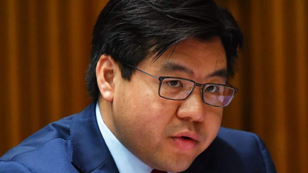 Race Discrimination Commissioner Dr Tim Soutphommasane attends Senate Estimates at Parliament House in Canberra, Tuesday, Feb. 28, 2017. (AAP Image/Mick Tsikas) NO ARCHIVING