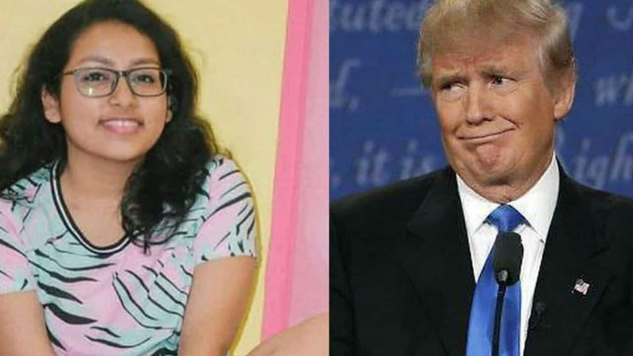Astha Sarmah and Donald Trump