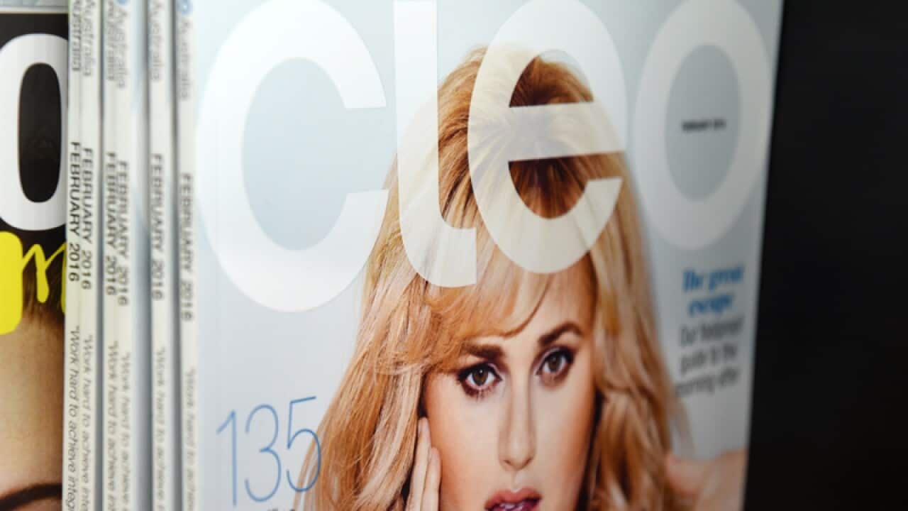 Copies of Cleo magazines at a newsagency
