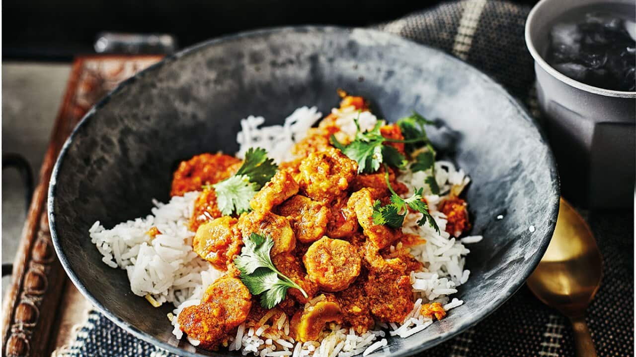 Rajasthani chickpea dumpling curry SBS Food