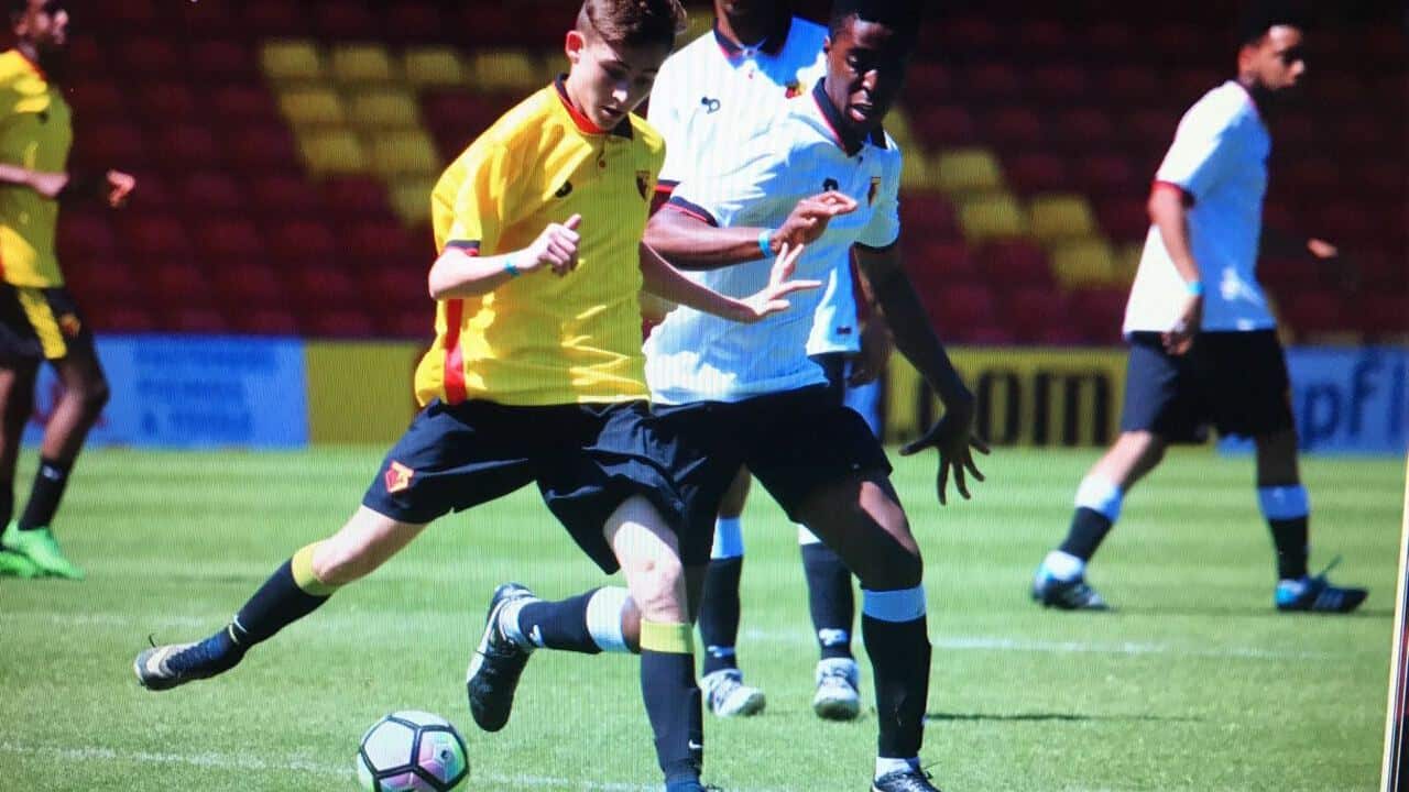 Reece Bath in action for Watford